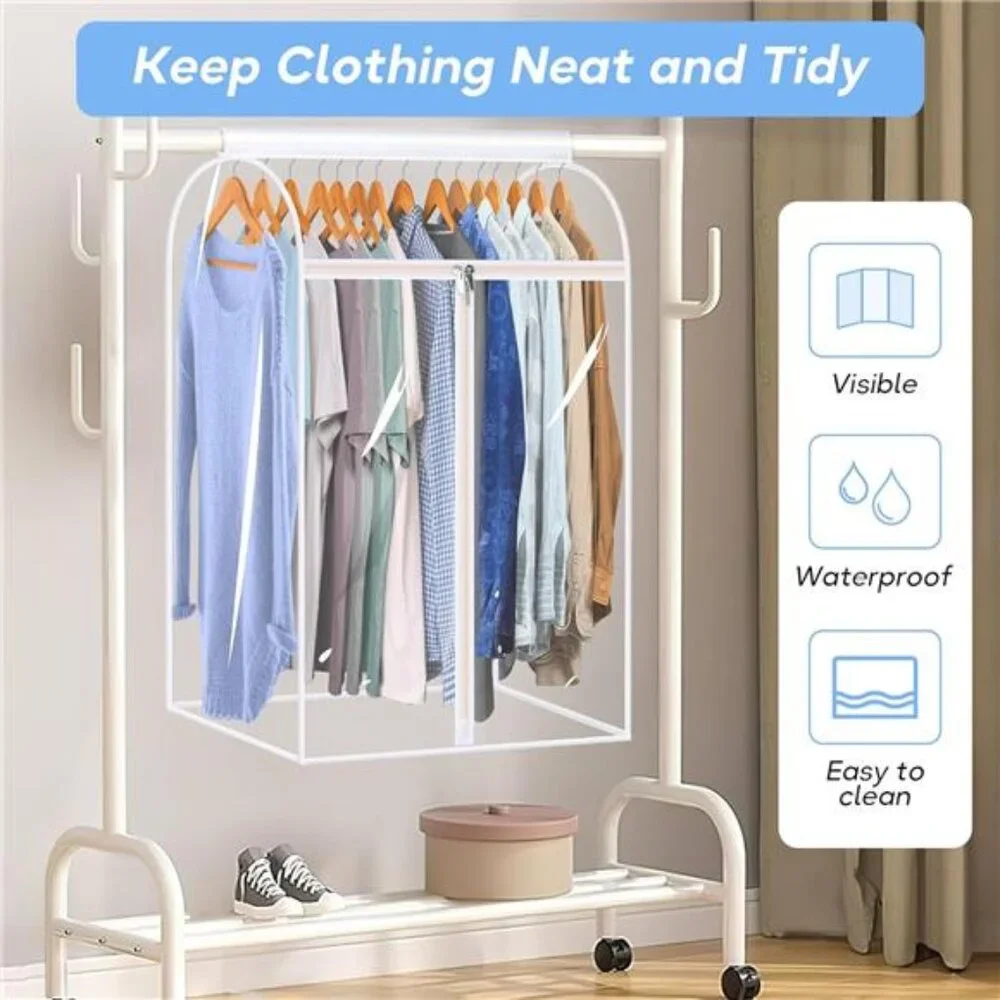 Large Hanging Garment Bags Clear Closet Clothes Storage Suit Coat Protector